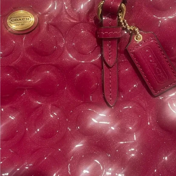 NWOT Coach Embossed Patent Leather Peyton Hand Bag - Never Used - Picture 3 of 4